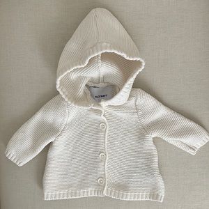 Old Navy Baby Hooded Button Front Knit Cardigan